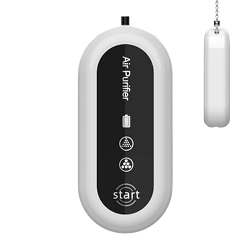 Personal Air Purifier, Wearable small Air Ionizer Necklace, Portable Dust Particle Eliminator, Ultra Lightweight, for Travel Outdoor Allergy Relief, 4.92x3.74x0.98 inches