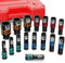 Aurlloct 16Pcs 1/2 Drive Impact Socket Set, 10-32 mm Hex Long Socket Set, Repair Automotive Truck Tractor Engine Maintenance