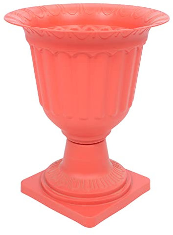 BESPORTBLE Outdoor Garden Urns White Classic Urn Pots Flower Planting Pot Small and Perfect for Flower Beds
