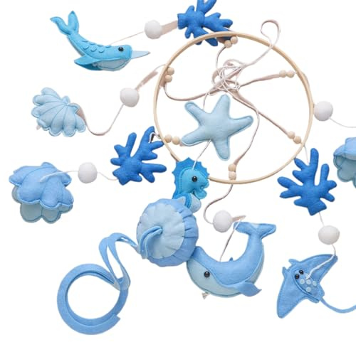 Baby Mobile | Kinderzimmer Deko Mobile | Beruhigendes Meerestier Spielzeug Für Neugeborene Mädchen Kinderzimmer Laufstall Dekoration