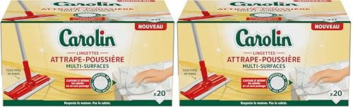 Carolin Lingettes Attrape Poussière x20 (Lot de 2)