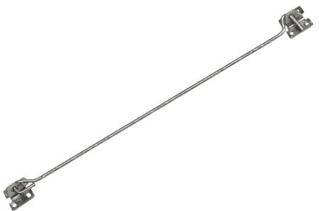 Manor Galvanised Cabin Hook and Eye, Steel, 600mm, Heavy Duty Gate Latch for Shed, Door and Garden Gate
