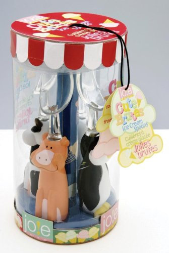 MSC - Set di 4 Cucchiaini Plastica per Gelato con Brutes, 4 pezzi