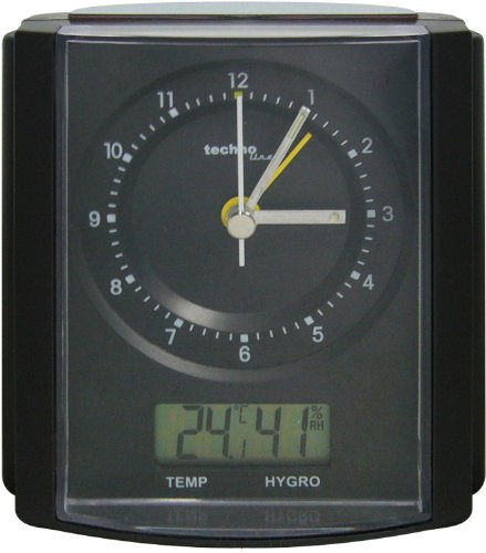 Technoline Premium WT 770 Alarm Clock Radio-Controlled Matte/Chromed Black