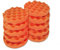 Polierschwämme Polierpads Polierzubehör 180 mm oder 150 mm Gewaffelt oder Glatt - Kletthaftend & In Verschiedenen Härtegraden Für Die Poliermaschine 10er-Set Orange (Medium, 180 mm gewaffelt)