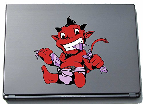 pinkelephant Laptopaufkleber Laptopskin clm006 - Lustige kleine Monster - Vampir verrückt - 150 x 157 mm Aufkleber