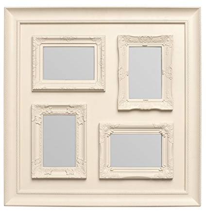 Premier Housewares Multi-Photo Frame for 4 Photos of 4 x 6-Inch Size, Cream