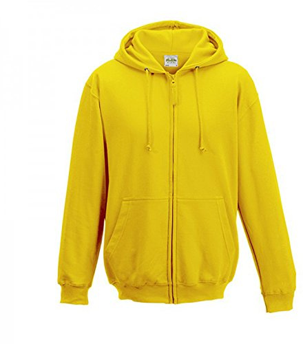 AWDis Herren Kapuzenjacke/Kapuzenpullover/Hoodie mit Reißverschluss (S) (Sonnengelb)