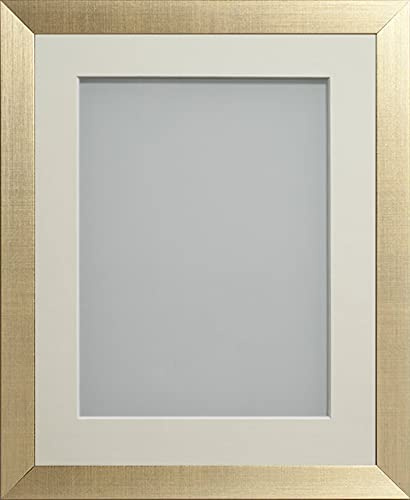 Frame Company Simpson Gold 20x16 Frame with Ivory Mount for 15x10 | Fits a 15x10 photo with mount or a 20x16 photo without mount, Frame size 20x16, Overall approx 21.6x17.6, Real Glass Front