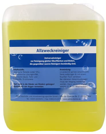 Allzweckreiniger [2x5 Liter Kanister] Universalreiniger für Oberfläche und Boden