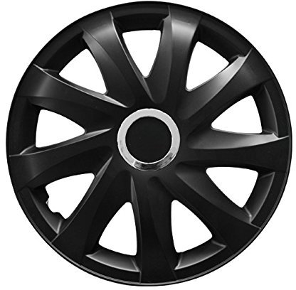 Autoteppich Stylers 14 Zoll Radkappen Radblenden DRF1 Schwarz Matt 4 Stück (Farbe und Größe wählbar!)