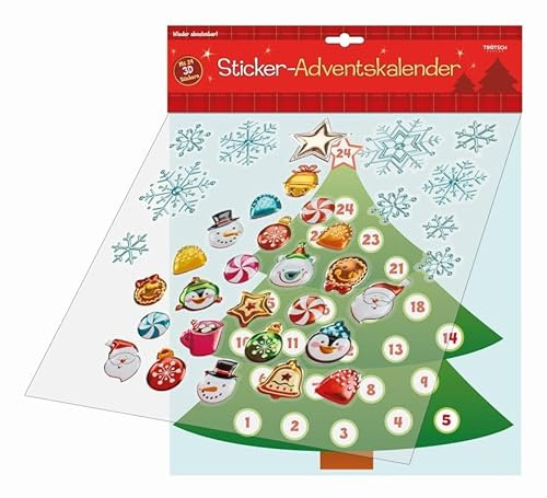 Sticker-Adventskalender: Metallic-Look