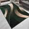 Carpeto Designer Teppich mit Modern Wellen Meliert in Grün Dunkelgrün- ÖKO TEX (250 x 350 cm)