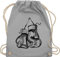 Turnbeutel Rucksack - Kampfsport - Boxhandschuhe - Unisize - Hellgrau - boxen kinderturnbeutel sport boxing umhängebeutel boxer tasche kinder 25. geburtstag boxhandschuh beuteltasche gloves bag