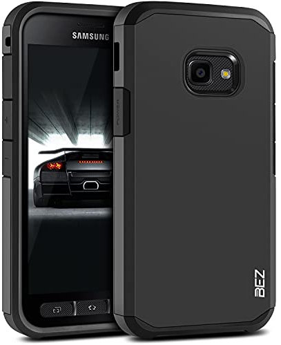 BEZ® Coque pour Xcover 4 / Xcover 4s, Housse Etui Antichoc pour Samsung Galaxy Xcover 4 / Xcover 4s Survivor Shockproof Double Protection Double Ultra Resistante - Noir