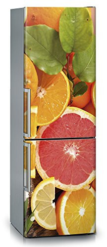 Vinile per frigorifero | Stickers Fridge | Adesivo Frigo | Arancione & Pompelmo (200 x 70)