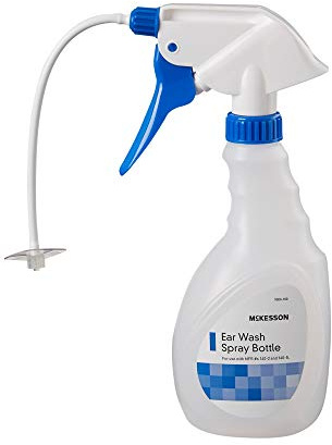 McKesson Ear Wash Spray Bottle, Blue, White, Wax Removal, 1 ct