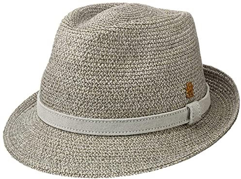 Mayser Zechbauer Trilby Hut Hanf Leinen UV-Schutz 80 Ledergarnitur Made in EU Herren Sommer grau 57 cm