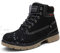 Stivali Uomo Donna Inverno Scarpe da Neve Caldi Snow Boots Impermeabili Stivaletti Pelliccia Stringate Outdoor, Nero, 41 EU