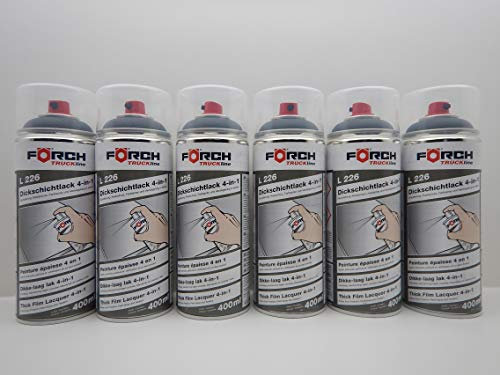 FORCH 4 in 1 BAUMASCHINE DUNKELGRAU 7461 DICKSCHICHTLACK Lack Spray SPRAYDOSE 400ML (6)
