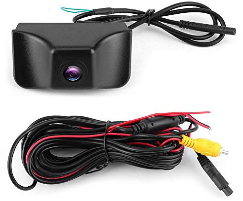 Qiilu Videocamera per Auto Vista Frontale, CCD IP68 Telecamera per Vista Frontale Monitor di Assistenza al parcheggio per Visione Notturna per Auto Adatto per Cherokee 16 17