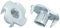 HEXATON Tuercas de impacto con 4 puntas - M8 x 11 mm - 50 Piezas - Acero Galvanizado - Tuercas de presión con rosca métrica