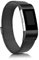 Demark Kompatibel für Fitbit Charge 2 Armband, Edelstahl Magnetschloss Ersatzarmbänder Kompatibel für Fitbit Charge 2, Männer Frauen (Schwarz, Small)