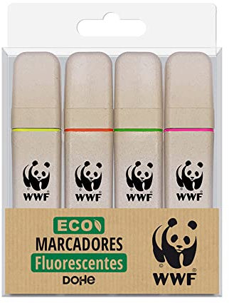 DOHE Schachtel mit Neon-Textmarkern ECO - 4 Stück farbsortiert, bunt, 51097
