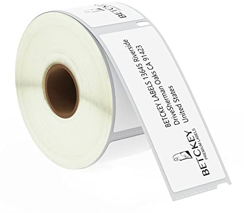 BETCKEY - 1 Rolle Ablösbar Adressetiketten (Groß) Kompatibel mit DYMO 99012, 36mm x 89mm, 260 Selbstklebende Etiketten für LabelWriter 450, 4XL NICHT passend 550 oder 5XL
