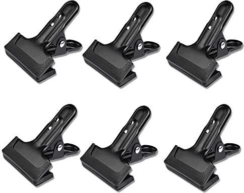 Generic 6 6 Stück Spring Clamp, Federklemmen, Metall Stark, Metallklammern Schwarz Groß, Foto, Hintergrund Klemmen für Fotostudios Zuhause Fahrräder Zeichenbretter
