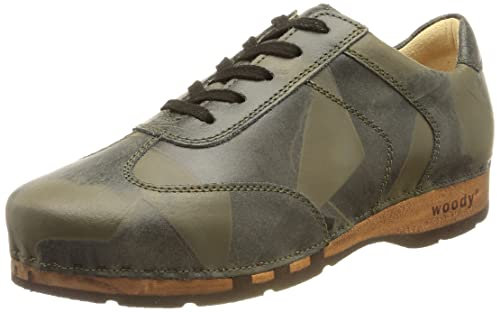 woody Herren Sam Holzschuh, Seaweed Leder, 43 EU