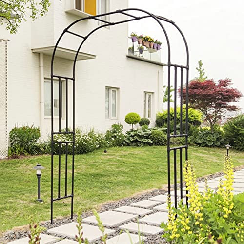 Metal Rose Arch, Stable Arch Lattice For Garden Pergola Lawn Black, Side Width 40cm (Size : 2.5m wide)