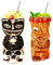 NUACOS Tiki Becher,Tiki gläser Set,Cocktail Becher,2-teiliges Cocktailgläser-Set,Tiki barzubehör,Hawaii-Party für Premium Tropische Tassen Getränke für exotische Party