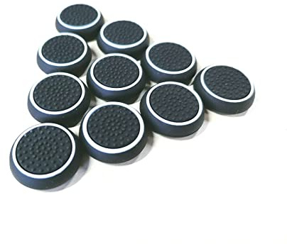 Paquete de 10 fundas para mando analógico para PS4, Xbox One 360, accesorios (negro y blanco)