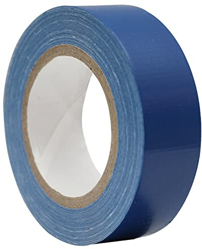 WELSTIK Cinta adhesiva profesional impermeable para reparaciones, manualidades, uso en interiores y exteriores, cinta americana azul, 19 mm x 9,14 m