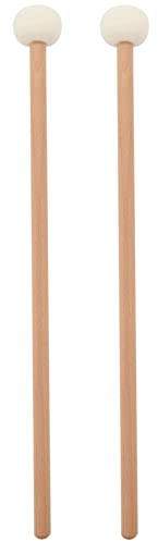 Niejgay 2 Piezas Serías con Doble Cabeza Tambor Platillo Gong Palos de Martillo Flexible Mazo de Varillas de Mazo de Mazo Martillo de 385Mm