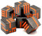 Technologie Metall Würfel, DND Würfel Set 6mm, ZHOORQI W6 Spielwürfel Neu Gestaltete Konzept Würfel für Dungeons and Dragons und RPGs(D6-Gun Orange)