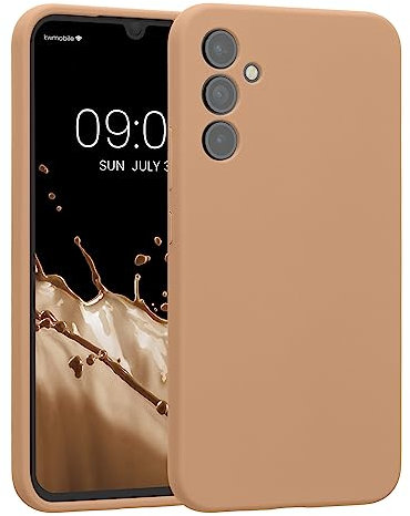 kwmobile Custodia Compatibile con Samsung Galaxy A34 5G Cover - Back Case per Smartphone in Silicone TPU - Protezione Gommata - caffè Macchiato