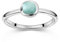 Materia Larimar Ring mit Edelstein türkis Silber 925 Damen SR-8-56
