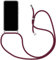 Coque Collier pour Vivo V29 5G, Housse pour Smartphone à Porter au Cou - Étui à bandoulière Cordon - Lanyard Case Protection Complète, Étui en Silicone Transparent, Vin Rouge