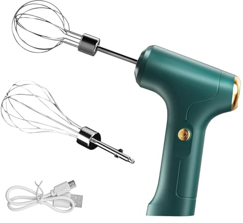Namvo Mini Hand Mixer Portable USB Rechargable Handheld Egg Beater with 2 Detachable Stir Whisks for Kitchen Baking and Food