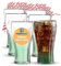 Fonteme Set mit 6 Coca Cola Libbey Green Gläsern mit 24 Strohhalmen – 42 ml Fassungsvermögen | Coca-Cola-Gläser-Set perfekt für Limonaden, Säfte und mehr | langlebige und stilvolle rote und weiße
