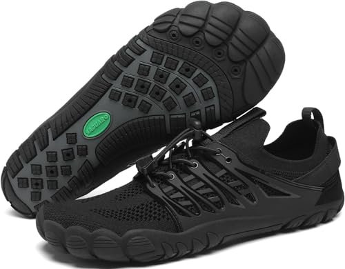SAGUARO Badeschuhe Damen Herren Wasserschuhe Leicht Schwimmschuhe Schnell Trocknend Atmungsaktiv Strandschuhe Aquaschuhe rutschfeste Outdoor Barfußschuhe für Frauen Männer, Charcoal Schwarz, 38 EU