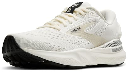 Brooks Men’s Adrenaline GTS 24 Supportive Running Shoe, Coconut/Black/White Sand, 7.5 UK