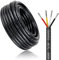 10 Meter 18AWG 4x0,75mm² Elektrischer Kabel, 4 Adriges Kabel 5V/12V/24V/300V Stromkabel Verzinntes Kupferkabel，Flexibel und Weich Niedrige Impedanz Hohe Temperaturbeständigkeit Verlängerungskabel
