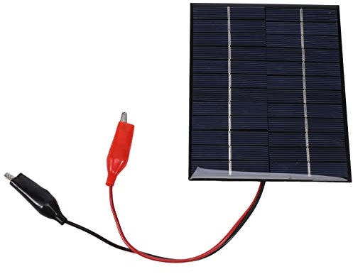 Yuuinnter Panel Solar a Prueba de Agua 5W 12V para Exteriores DIY Cargador de CéLulas Solares Paneles de Epoxi de Polisilicio 136X110MM para Herramienta de BateríA de 9-12V