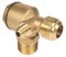 Air Compressor Check Valve, Male Threaded 90 Degree Tube Connector Tool, Pneumatic 3-Way Non-Return Check Valve, 1/2 x 1/2
