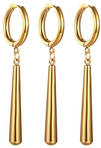 Aroncent Herren Zorro Ohrring Set: 3 PCS Zorro Ohrhänger Ohrstecker Set Roronoa Anime Rollenspiel