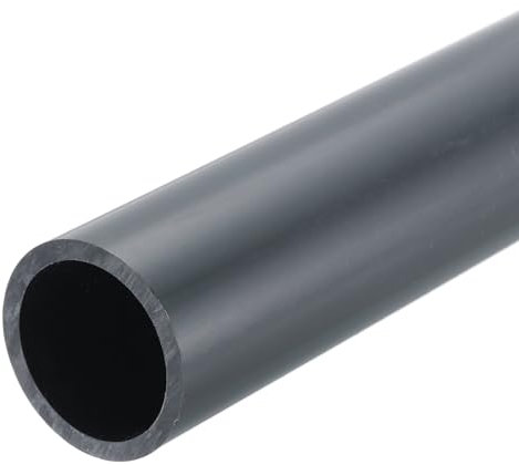 QUARKZMAN Tube Rigide en PVC Tube Rond 31,6mm ID 38mm OD 20cm Longueur Gris Foncé pour Conduite d'Eau, Artisanat, Manchon de Câble