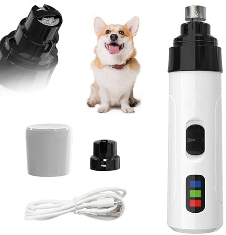 Hojalis Dog Nail Grinders, Silent Grind Pro for Dogs, Super Quiet Dog Nail Grinder, Dog Claw Grinder Silent, Electric Pet Nail Grinder, Rechargeable Dog Nail Trimmer for Small Medium Large Dogs &Cats